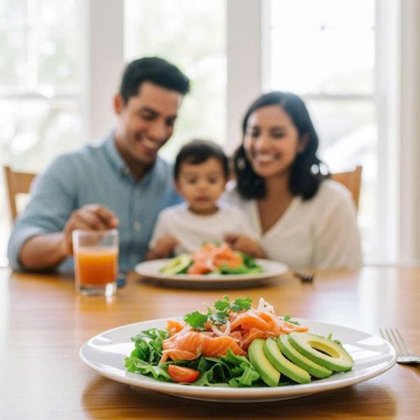 Một bữa ăn lành mạnh với các thực phẩm vàng giúp phụ nữ sau sinh tăng ham muốn và phục hồi sức khỏe gia đình.